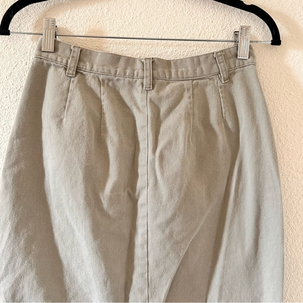FORENZA VTG Denim Midi Skirt Olive Gray Women Size 3 - Picture 6 of 10